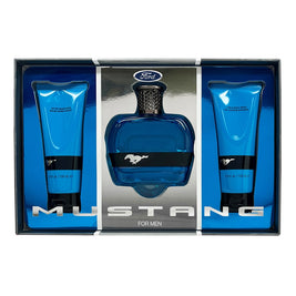 Set Ford: Mustang Blue, Eau De Toilette, Ανδρικό, 100 ml + Mustang Blue, Ενυδατικό, Balm Για Μετά το Ξύρισμα, 100 ml + Mustang Blue, Ενυδατικό, Αφρόλουτρο, For Hair & Body, 100 ml