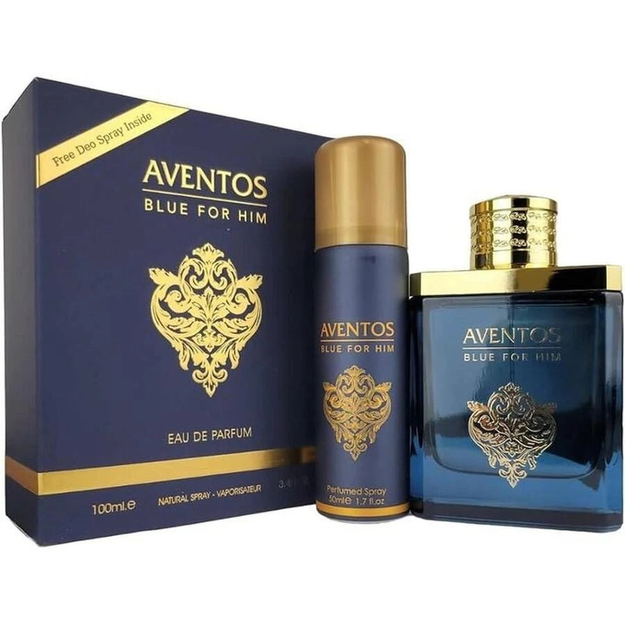 Set Fragrance World: Aventos Blue, Eau De Parfum, Ανδρικό, 100 ml + Aventos Blue, Spray Σώματος, 50 ml