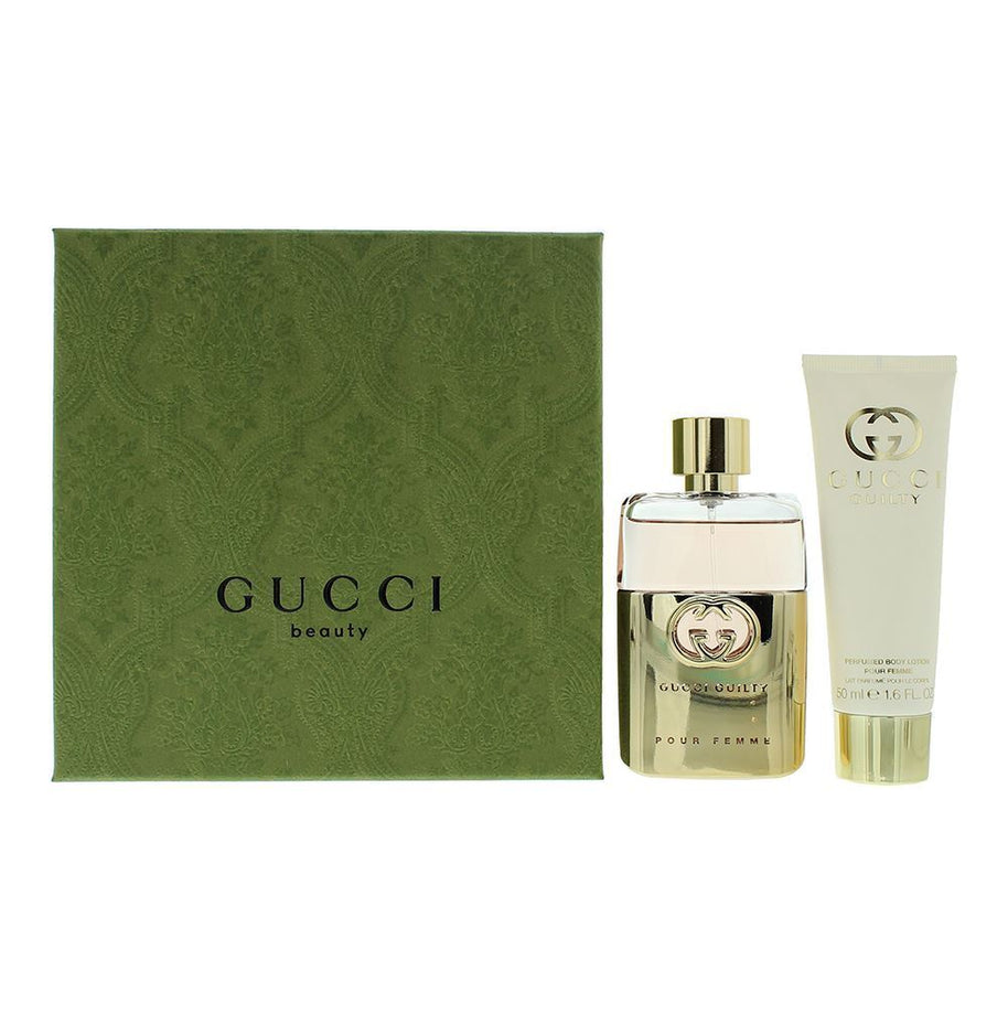 Set Gucci: Guilty, Eau De Parfum, Γυναικείο, 50 ml + Guilty, Ενυδατική, Λοσιόν Σώματος, 50 ml