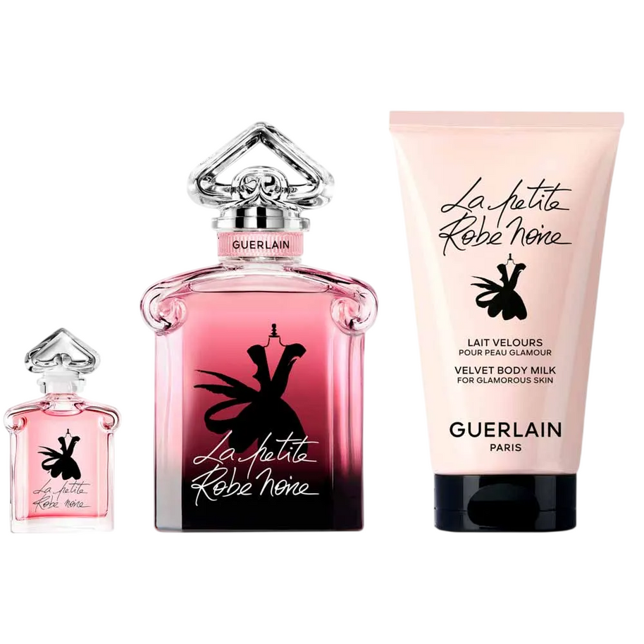 Set Guerlain: La Petite Robe Noire Intense, Eau De Parfum, Γυναικείο, 50 ml + La Petite Robe Noire Intense, Eau De Parfum, Γυναικείο, 5 ml + La Petite Robe Noire Intense, Ενυδατική, Λοσιόν Σώματος, 75 ml