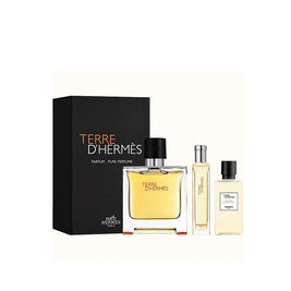 Σετ Hermes: Terre d'Hermes, Eau De Parfum, Για Άνδρες, 75 ml + Terre d'Hermes, Eau De Parfum, Για Άνδρες, 15 ml + Terre d'Hermes, Αφρόλουτρο & Σαμπουάν 2-Σε-1, 40 ml