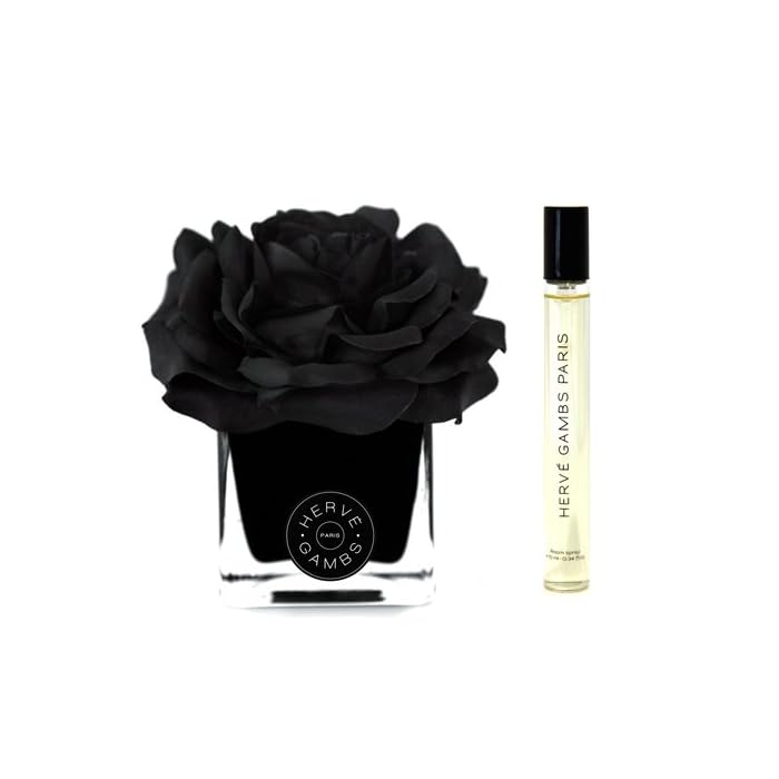 Σετ Herve Gambs: Ombre Patchouli, Room Spray, 10 ml + Black Couture Flower, Porcelain, Αρωματικό Χώρου με Στικς, Black