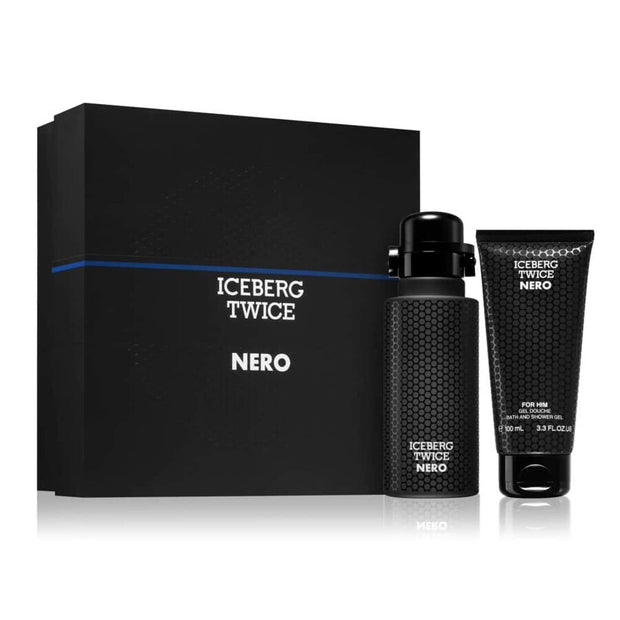 Σετ Iceberg: Twice Nero, Eau De Toilette, Για Άνδρες, 125 ml + Twice Nero, Αφρόλουτρο, Για Όλο το Σώμα, 100 ml