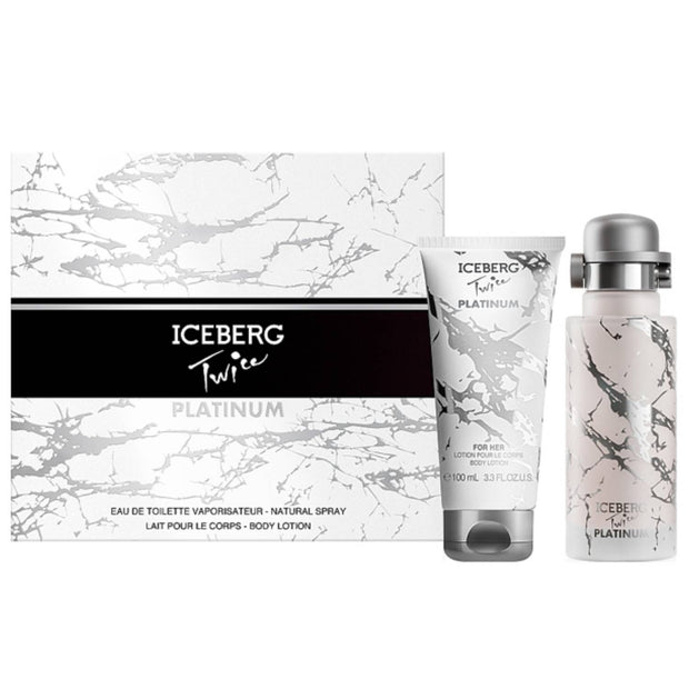 Σετ Iceberg: Twice Platinum, Eau De Toilette, Για Γυναίκες, 125 ml + Twice Platinum, Ενυδατικό, Λοσιόν Σώματος, 100 ml