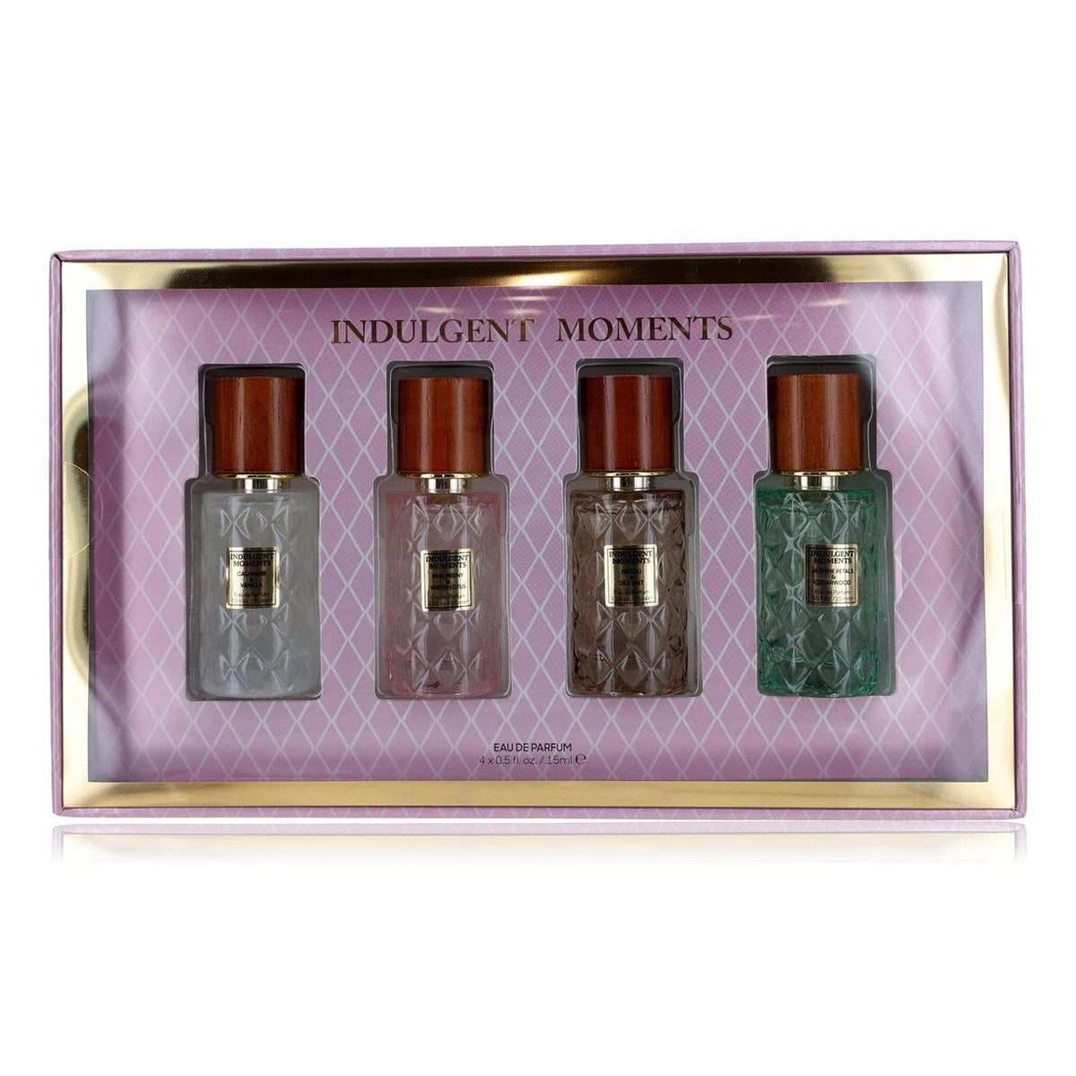 Σετ Indulgent Moments: Cashmere & Vanilla, Eau De Parfum, Για Γυναίκες, 15 ml + Pink Peony & Water Lotus, Eau De Parfum, Για Γυναίκες, 15 ml + Neroli & Sea Salt, Eau De Parfum, Για Γυναίκες, 15 ml + Jasmine Petals & Cedarwood, Eau De Parfum, Για Γυνα