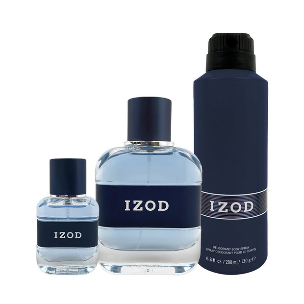 Σετ Izod: Classic, Eau De Toilette, Για Άνδρες, 100 ml + Classic, Eau De Toilette, Για Άνδρες, 15 ml + Classic, Αποσμητικό Spray, Για Άνδρες, 200 ml