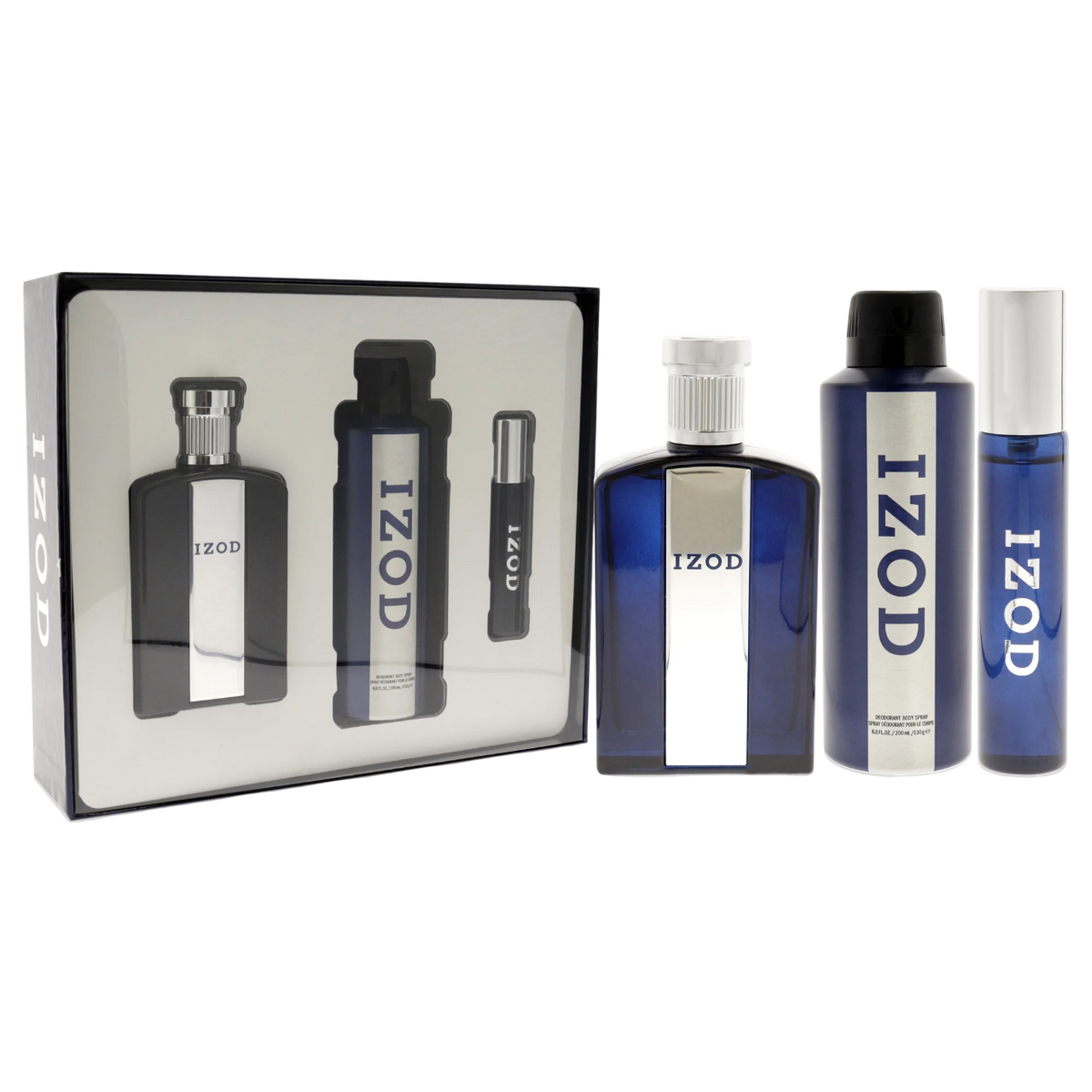 Set Izod: Izod, Eau De Toilette, Ανδρικό, 100 ml + Izod, Eau De Toilette, Ανδρικό, 15 ml + Izod, Scented Spray, Ανδρικό, 200 ml