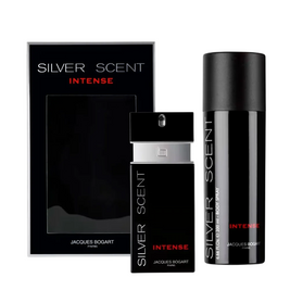 Σετ Jacques Bogart: Silver Scent Intense, Eau De Toilette, Για Άνδρες, 100 ml + Silver Scent Intense, Αρωματικό Spray, Για Άνδρες, 200 ml