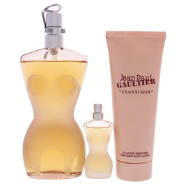 Σετ Jean Paul Gaultier: Classique, Eau De Toilette, Για Γυναίκες, 100 ml + Classique, Eau De Toilette, Για Γυναίκες, 6 ml + Classique, Ενυδατικό, Λοσιόν Σώματος, 75 ml