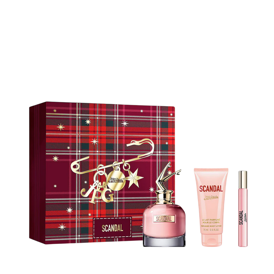 Σετ Jean Paul Gaultier: Scandal, Eau De Parfum, Για Γυναίκες, 80 ml + Scandal, Eau De Parfum, Για Γυναίκες, 10 ml + Scandal, Ενυδατικό, Λοσιόν Σώματος, 100 ml