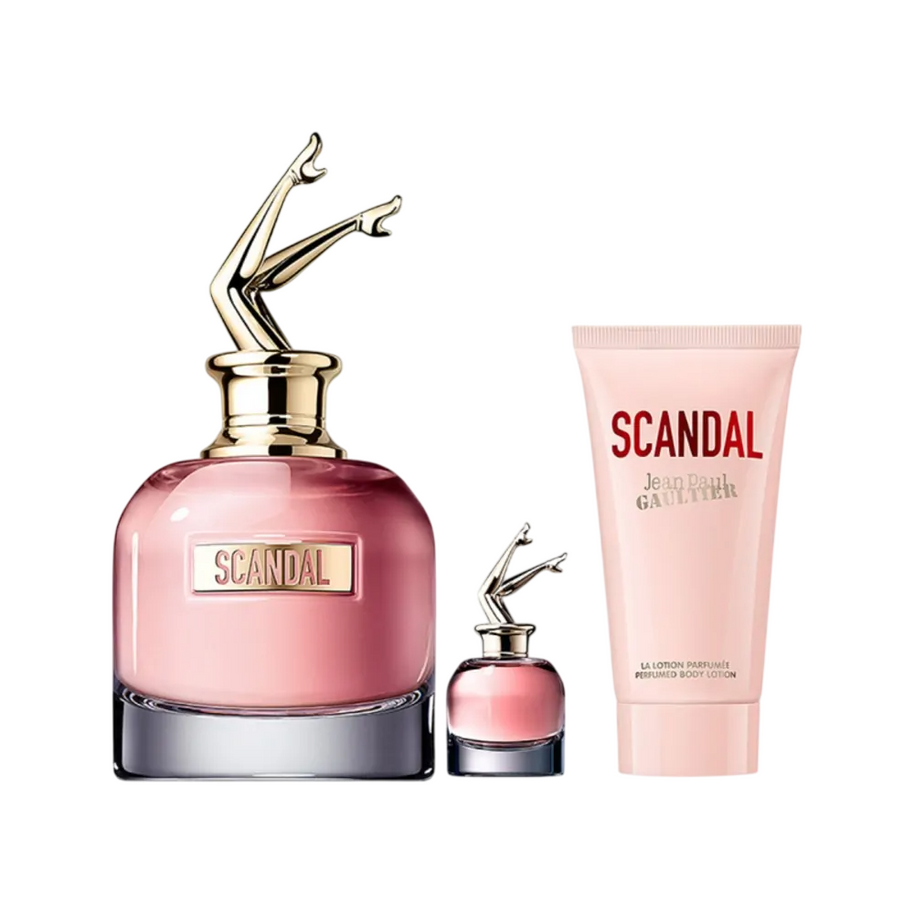 Set Jean Paul Gaultier: Scandal, Eau De Parfum, Γυναικείο, 80 ml + Scandal, Ενυδατική, Λοσιόν Σώματος, 75 ml + Scandal, Eau De Parfum, Γυναικείο, 6 ml *Miniature