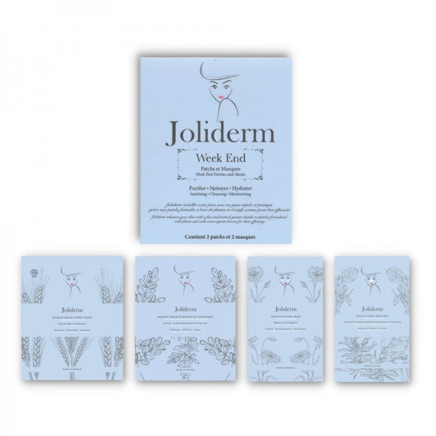 Week End Σετ Joliderm: Joliderm, Coconut Water, Ενυδατικό, Sheet Mask, Για το Πρόσωπο + Joliderm, Contouring, Under-Eye Mask Patch + Joliderm, Green Tea, Oxygenating & Καθαριστικό, Sheet Mask, Για το Πρόσωπο + Joliderm, Anti-Blackheads, Local Treatme