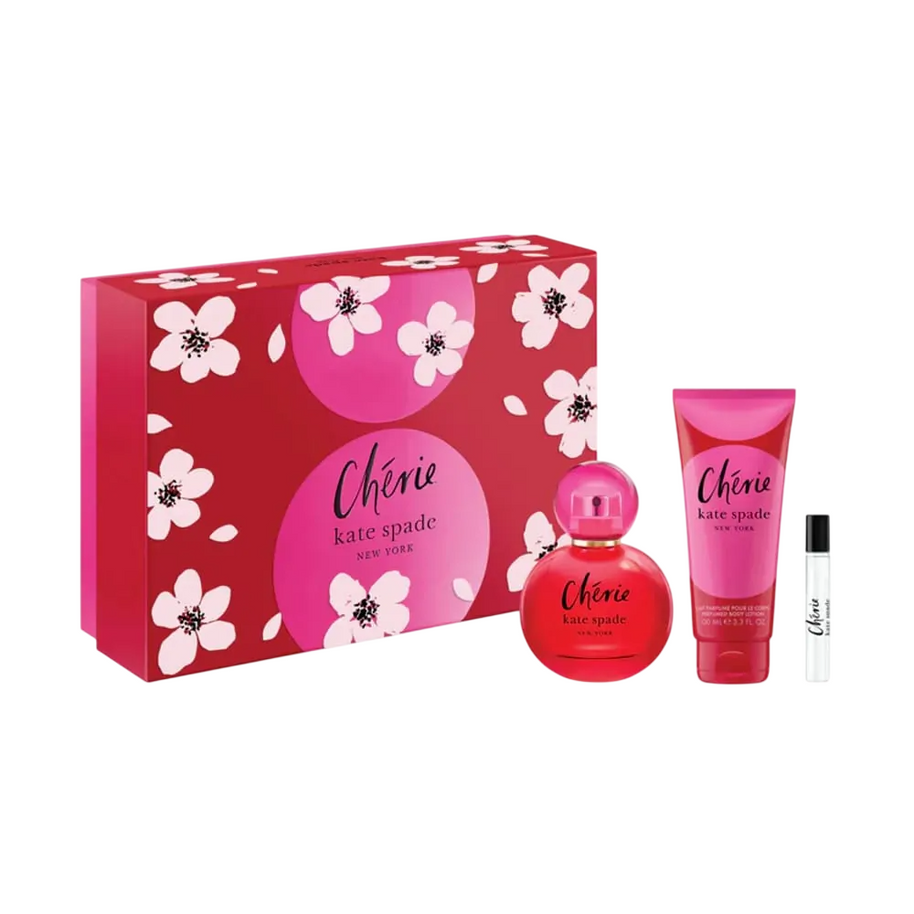 Σετ Kate Spade: Cherie, Eau De Parfum, Για Γυναίκες, 100 ml + Cherie, Eau De Parfum, Για Γυναίκες, 7.5 ml + Cherie, Ενυδατική, Λοσιόν Σώματος, 100 ml