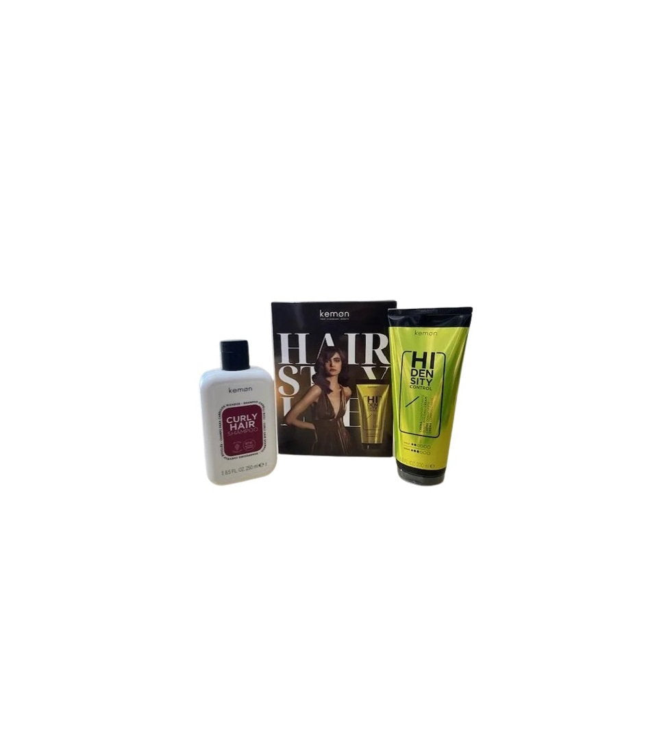 Set Kemon: Curly Hair, Hair Σαμπουάν, Defining, 250 ml + Hi Density Control, Κρέμα Styling Μαλλιών, 200 ml