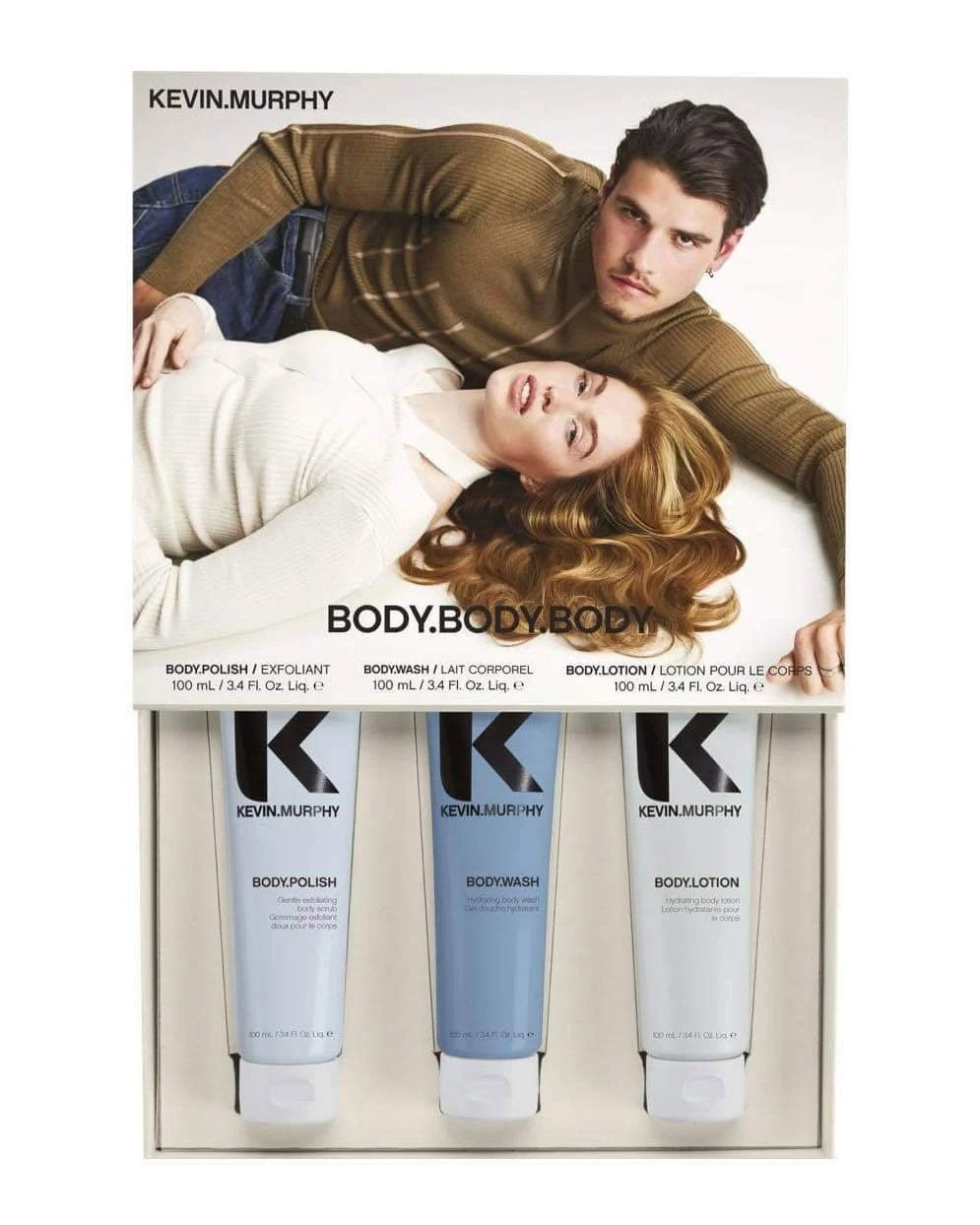 Σετ Kevin Murphy: Body, Scrub Σώματος, 100 ml + Body, Ενυδατικό, Αφρόλουτρο, 100 ml + Body, Ενυδατικό, Λοσιόν Σώματος, 100 ml
