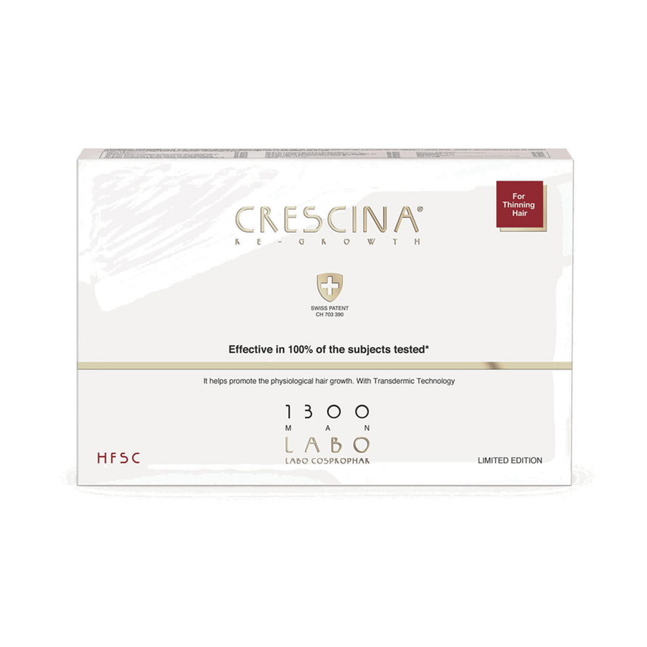 Σετ, Labo Suisse, Crescina, Transdermic HFSC 1300, For Growth Stimulation, Ampoules Treatment Ορός, For Scalp, Για Άνδρες, 5 pcs, 3.5 ml