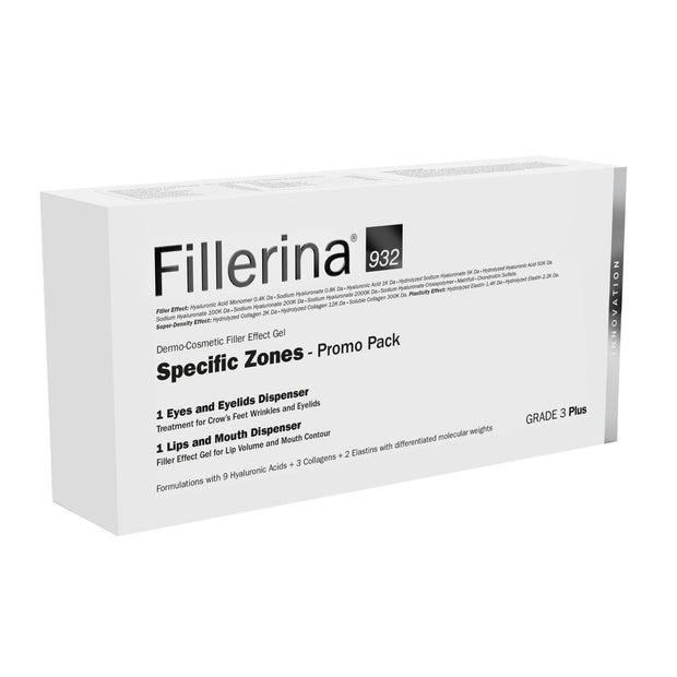 Σετ Labo Suisse: Fillerina 932 Specific Zones Grade 3 Plus, Hyaluronic Acid, Volumizing, Local Treatment Cream, Για τα Χείλη, 7 ml + Fillerina 932 Specific Zones Grade 3 Plus, Αντιρυτιδική, Ημέρας & Νύχτας, Local Treatment Cream, Για τα Μάτια & Eyeli