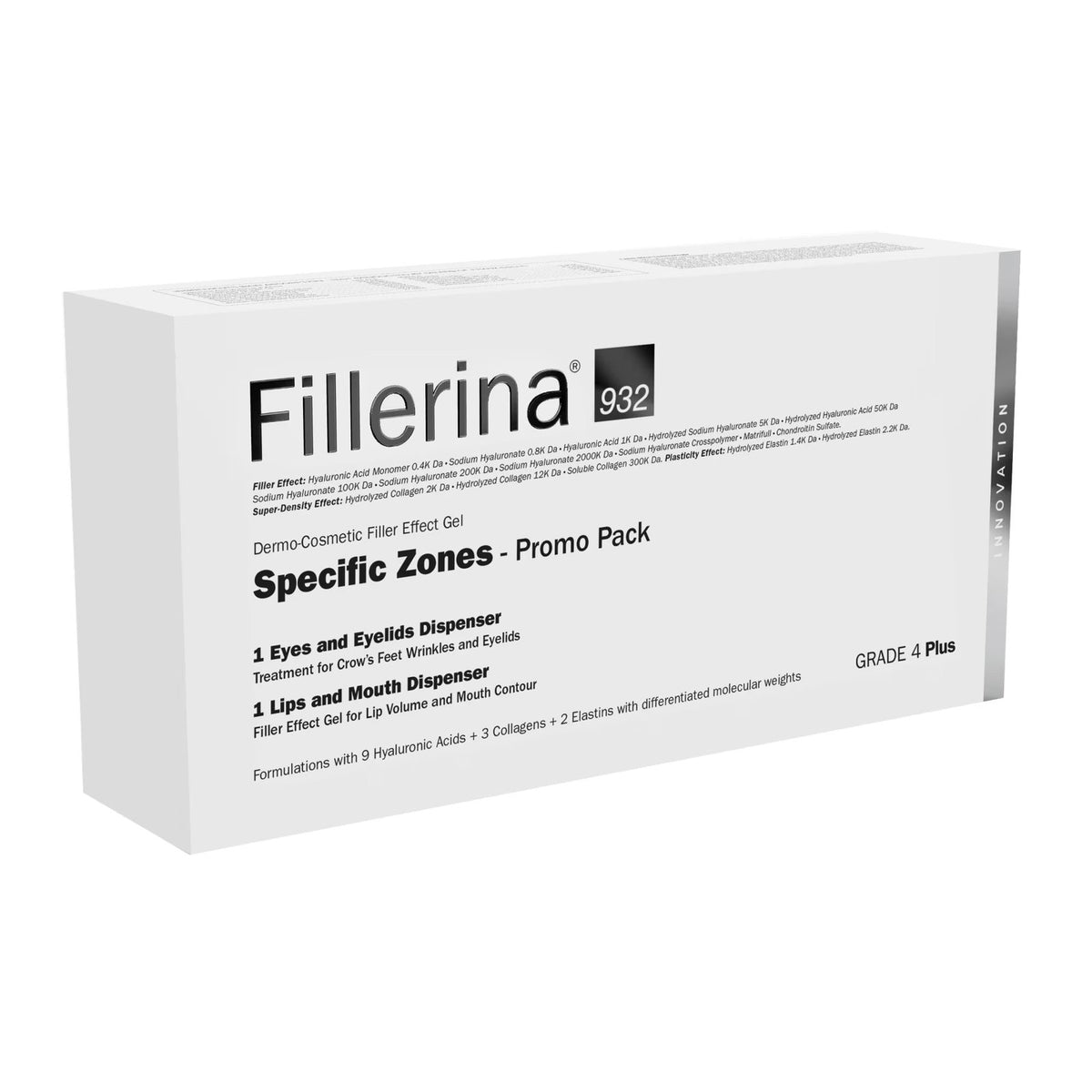 Σετ Labo Suisse: Fillerina 932 Specific Zones Grade 4 Plus, Hyaluronic Acid, Volumizing, Local Treatment Cream, Για τα Χείλη, 7 ml + Fillerina 932 Specific Zones Grade 4 Plus, Αντιρυτιδική, Ημέρας & Νύχτας, Local Treatment Cream, Για τα Μάτια & Eyeli