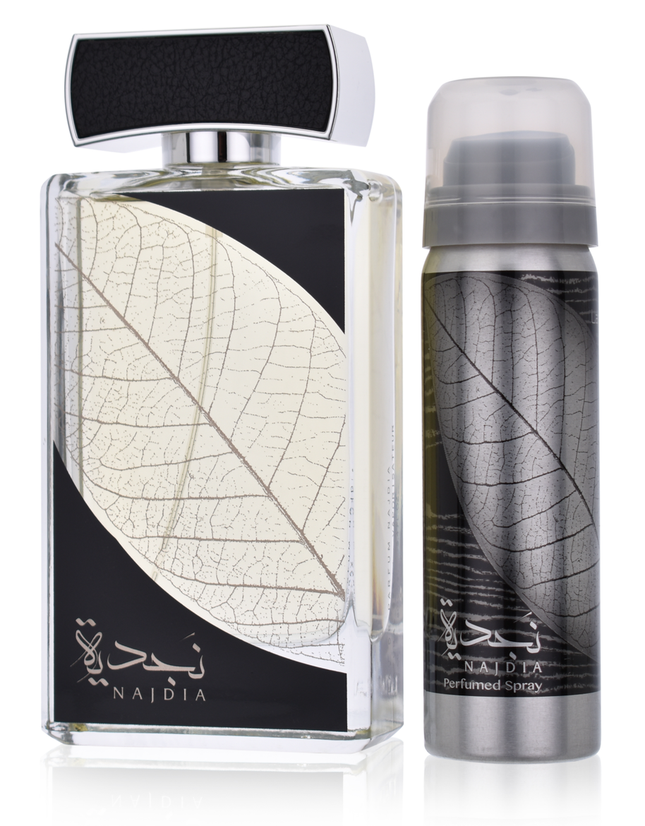 Σετ Lattafa: Najdia, Eau De Parfum, Για Άνδρες, 100 ml + Najdia, Αποσμητικό Spray, Για Άνδρες, 50 ml