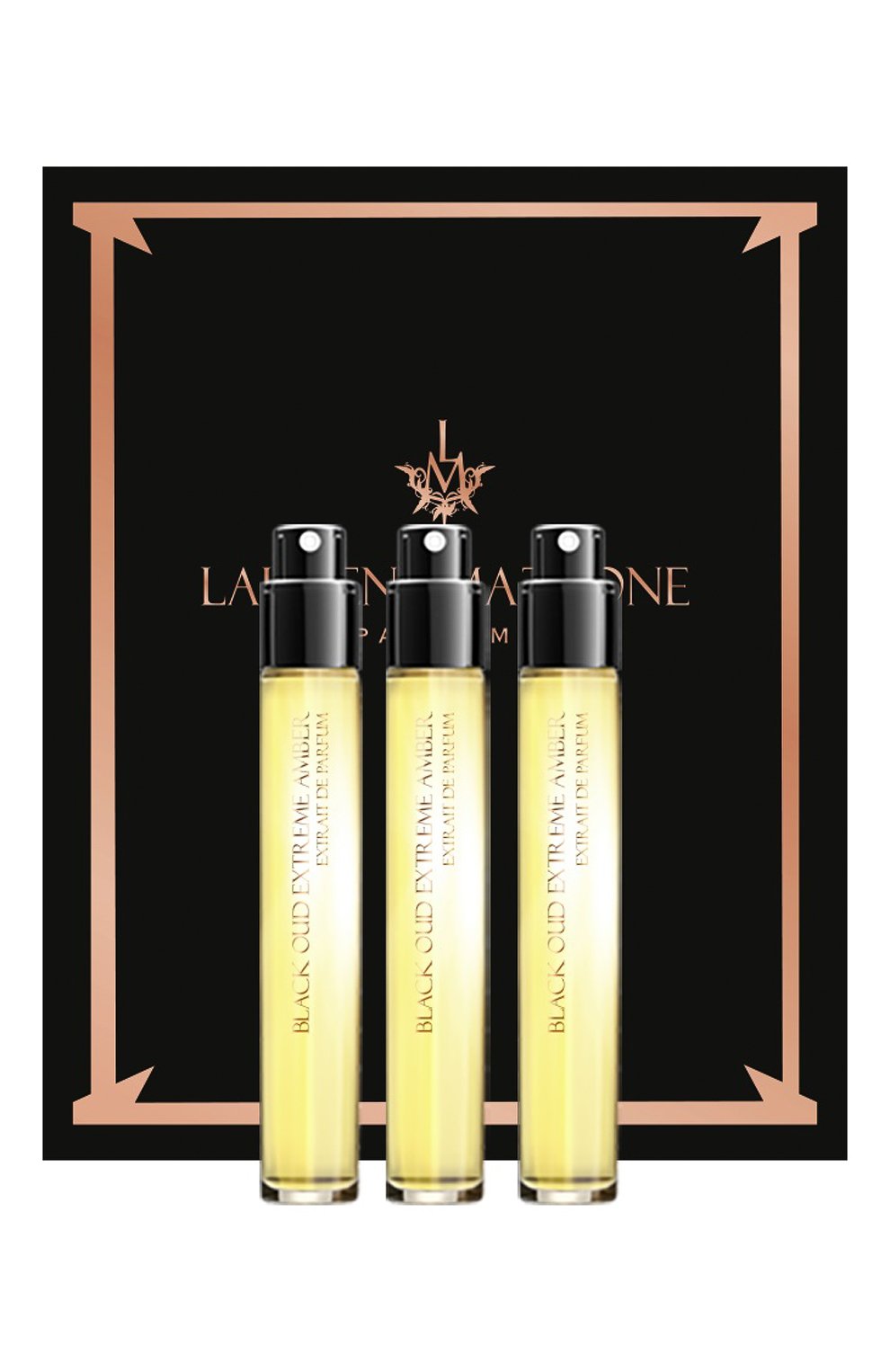 Σετ, Laurent Mazzone, Black Oud Extreme Amber, Extrait De Parfum, Unisex, 3 pcs, 15 ml