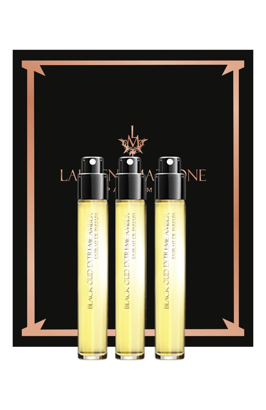 Σετ, Laurent Mazzone, Black Oud Extreme Amber, Extrait De Parfum, Unisex, 3 pcs, 15 ml