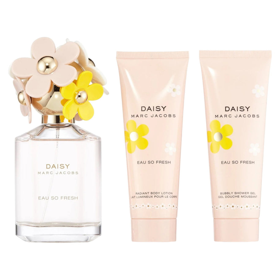Σετ Marc Jacobs: Daisy Eau So Fresh, Eau De Toilette, Για Γυναίκες, 75 ml + Daisy Eau So Fresh, Ενυδατικό, Λοσιόν Σώματος, 75 ml + Daisy Eau So Fresh, Ενυδατικό, Αφρόλουτρο, All Skin Types, 75 ml