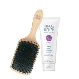 Σετ Marlies Moller: Marine Moisture, Scalp Brush + Daily Mild, Silicone Free, Σαμπουάν, Deep Καθαρισμού, 100 ml
