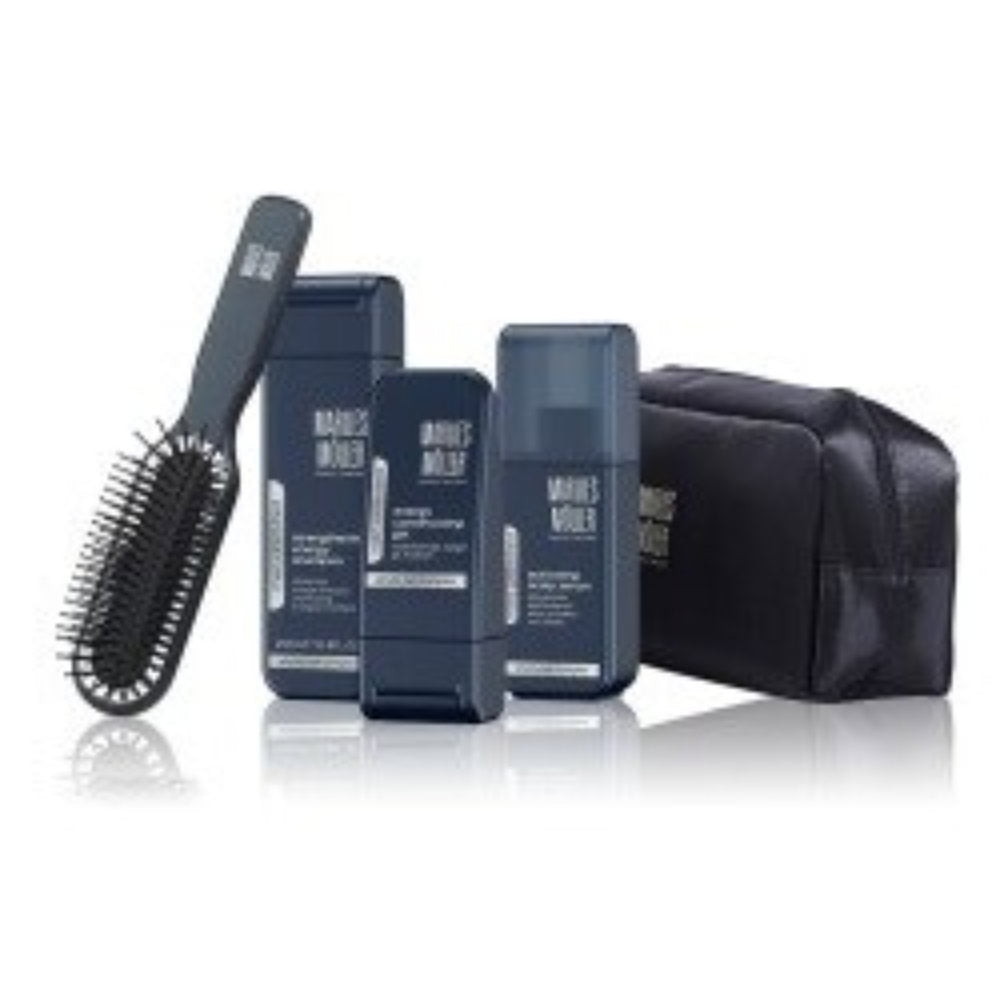 Σετ Marlies Moller: Marlies Moller, Gel Styling Μαλλιών, Flexible Hold, 100 ml + Marlies Moller, Σαμπουάν, Τόνωσης, 200 ml + Marlies Moller, Paddle, Hair Brush
