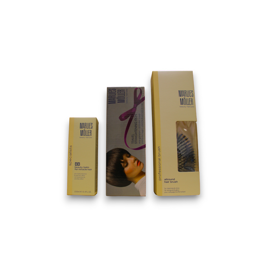 Σετ Marlies Moller: Specialists, Keratin, Έλαιο Μαλλιών Κρέμα Μαλλιών, Sleek & Shine, 100 ml + Marlies Moller, Paddle, Hair Brush + Specialists, Keratin, Σαμπουάν, Sleek & Shine, 200 ml
