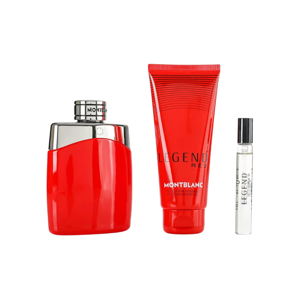 Set Montblanc: Legend Red, Eau De Parfum, Ανδρικό, 100 ml + Legend Red, Eau De Parfum, Ανδρικό, 7.5 ml + Legend Red, Αφρόλουτρο, 100 ml