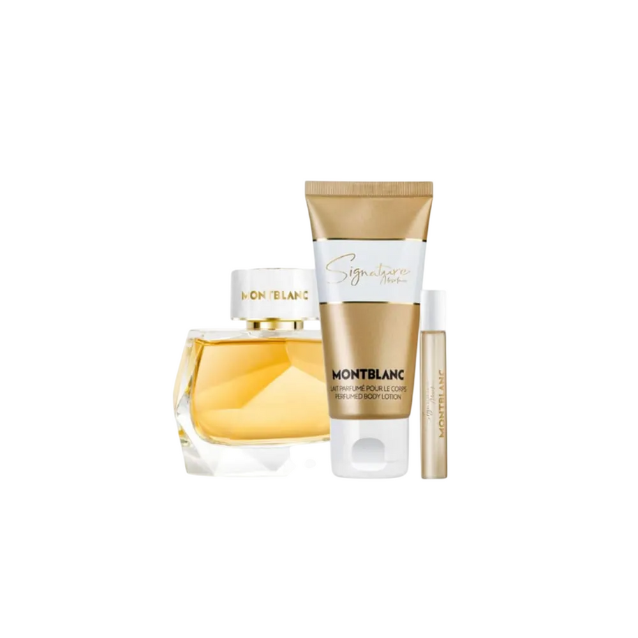 Σετ Montblanc: Signature Absolue, Eau De Parfum, Για Γυναίκες, 90 ml + Signature Absolue, Eau De Parfum, Για Γυναίκες, 7.5 ml *Miniature + Signature Absolue, Λοσιόν Σώματος, Για Όλο το Σώμα, 100 ml