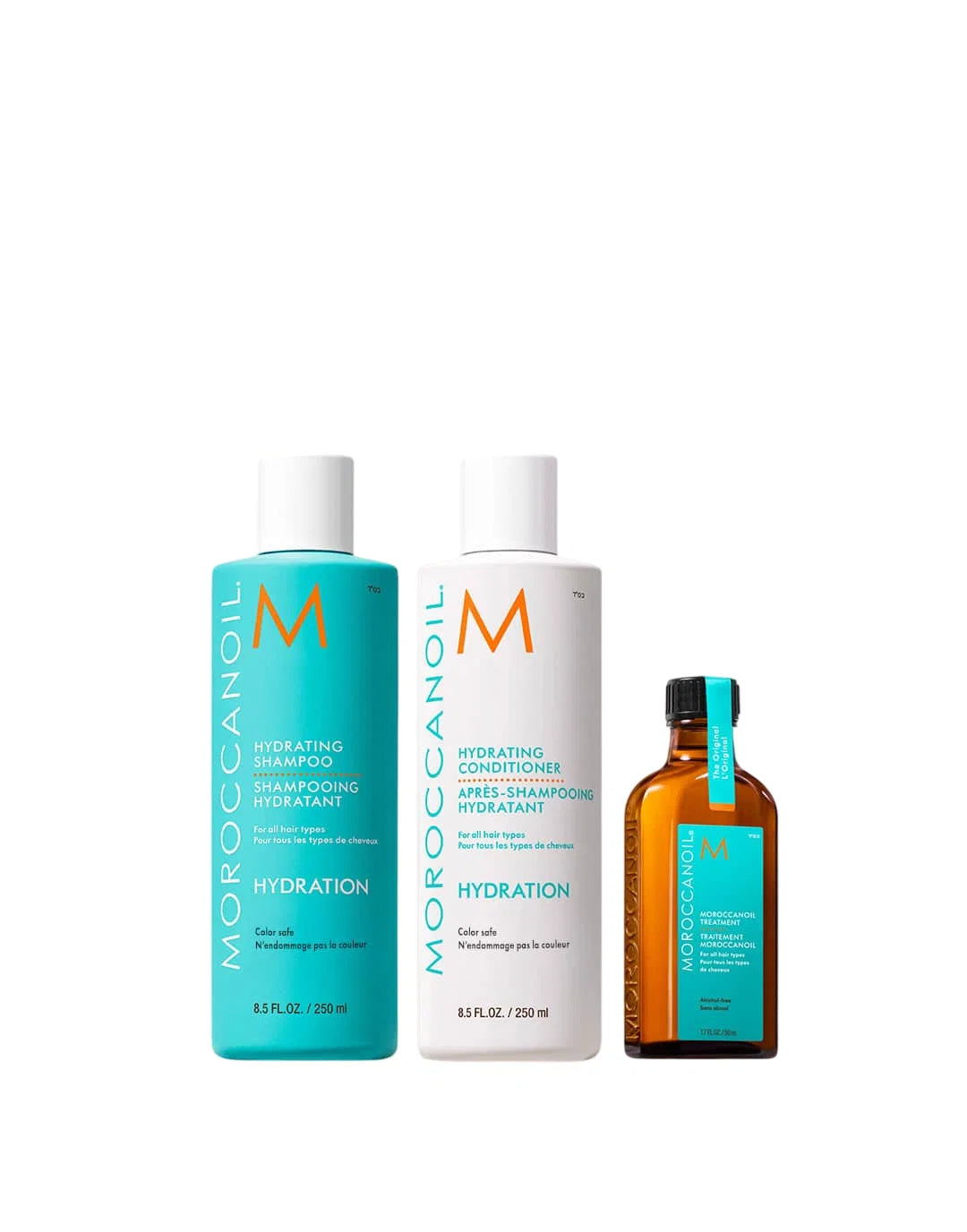 Σετ Moroccanoil: Hydration, Χωρίς Parabens, Κρέμα Μαλλιών, Moisture And Shine, 250 ml + Hydration, Χωρίς Parabens, Σαμπουάν, Moisture And Shine, 250 ml + Moroccanoil, Έλαιο Μαλλιών Treatment, Αναζωογόνησης & Fortifying, 50 ml