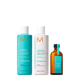 Set Moroccanoil: Hydration, Paraben-Free, Hair Κρέμα Μαλλιών, Moisture And Shine, 250 ml + Hydration, Paraben-Free, Hair Σαμπουάν, Moisture And Shine, 250 ml + Moroccanoil, Έλαιο Μαλλιών Treatment, Αναζωογόνησης & Fortifying, 50 ml