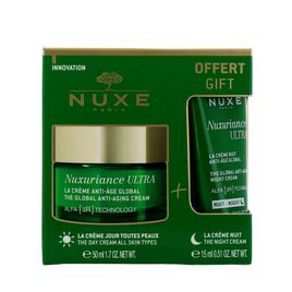 Σετ Nuxe: Nuxuriance Ultra, Αντιγήρανσης, Κρέμα Προσώπου, 50 ml + Nuxuriance Ultra, Αντιγήρανσης, Κρέμα Νύχτας Για το Πρόσωπο, 15 ml