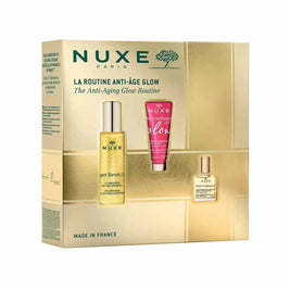 Αντιγήρανσης Glow Routine Σετ Nuxe: Super Ορός [10], Vegan, Αντιγήρανσης, Ημέρας & Νύχτας, Ορός, Για Πρόσωπο & Λαιμό, 30 ml + Merveillance Lift, Glow Σύσφιξης, Κρέμα Προσώπου, 15 ml + Huile Prodigieuse Rich Multi-Purpose, Έλαιο Σώματος, Για το Πρόσ