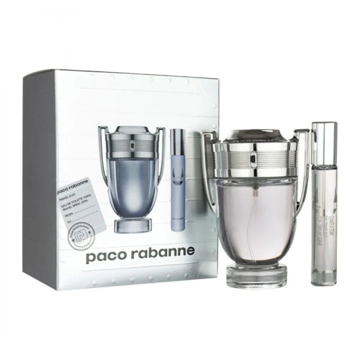 Set Paco Rabanne: Invictus, Eau De Toilette, Ανδρικό, 100 ml + Invictus, Eau De Toilette, Ανδρικό, 10 ml