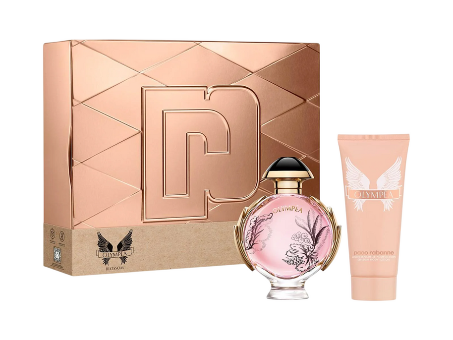 Set Paco Rabanne: Olympea Blossom, Eau De Parfum, Γυναικείο, 80 ml + Olympea Blossom, Ενυδατική, Λοσιόν Σώματος, 100 ml