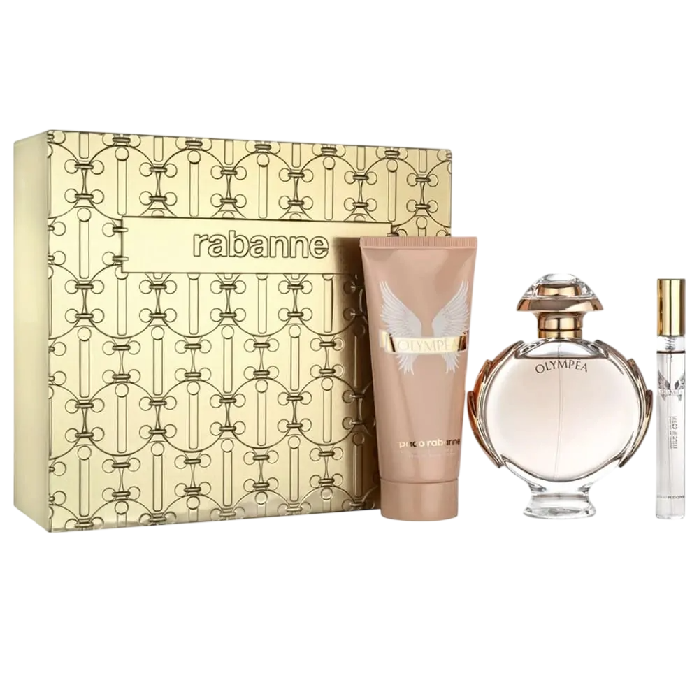 Σετ Paco Rabanne: Olympea, Eau De Parfum, Για Γυναίκες, 80 ml + Olympea, Eau De Parfum, Για Γυναίκες, 10 ml + Olympea, Λοσιόν Σώματος, 100 ml