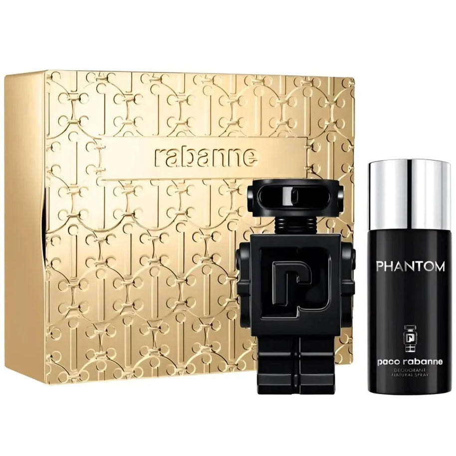 Σετ Paco Rabanne: Phantom, Eau De Parfum, Για Άνδρες, 100 ml + Phantom, Αποσμητικό Spray, Για Άνδρες, 150 ml