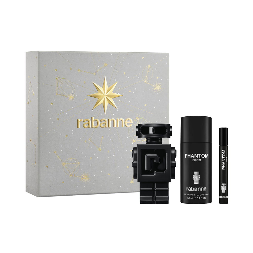 Set Paco Rabanne: Phantom, Eau De Parfum, Ανδρικό, 100 ml + Phantom In Red, Eau De Parfum, Ανδρικό, 10 ml + Phantom, Αποσμητικό Spray, Ανδρικό, 150 ml