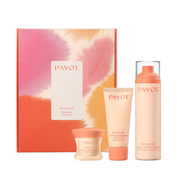 Σετ Payot: My Payot Glow, Λαμπερό, Mist Spray, Για το Πρόσωπο, 100 ml + My Payot Glow, Ενυδατικό, Κρέμα Προσώπου, 30 ml + My Payot Glow, Απολέπισης, Μάσκα Σε Μορφή Κρέμας, Για το Πρόσωπο, 15 ml