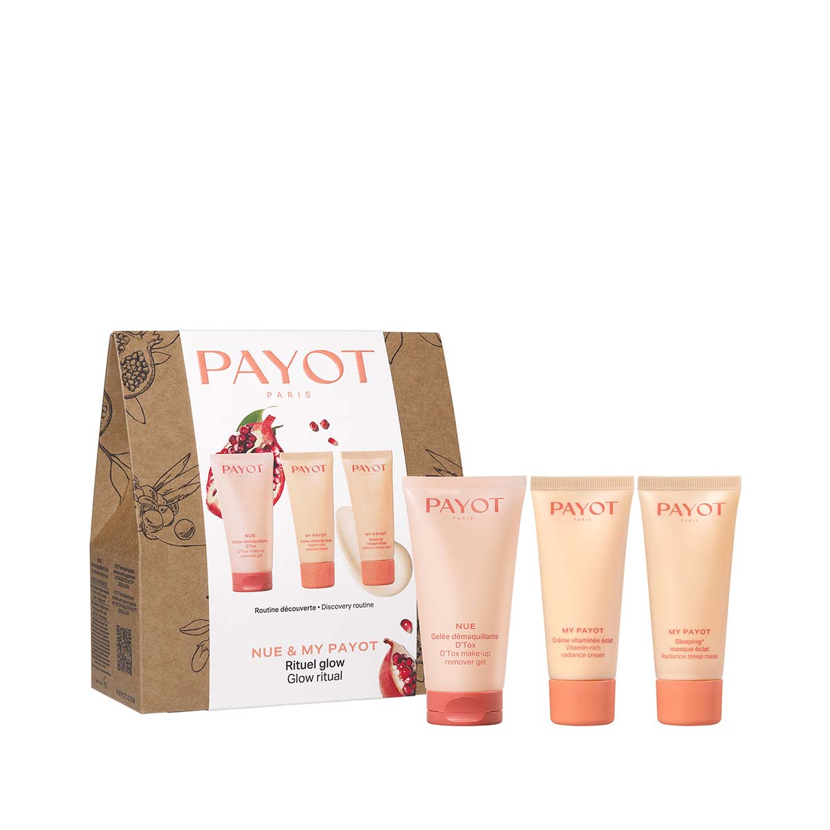 Σετ Payot:, Makeup Remover Gel, 50 ml + My Payot Vitamin Glow, Radiance, Κρέμα Προσώπου, 30 ml + My Payot Radiance, Λαμπερό, Μάσκα Νυκτός, 30 ml