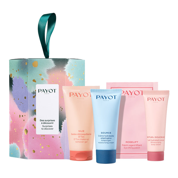 Set Payot:, Makeup Remover Gel, 50 ml + Source Adaptogen, Ενυδατική, Κρέμα Προσώπου, 30 ml + Rituel Douceur, Ενυδατική Λοσιόν Σώματος, 25 ml + Roselift, Lifting & Σύσφιξης, Eye Patch, 2 pcs, 2 g