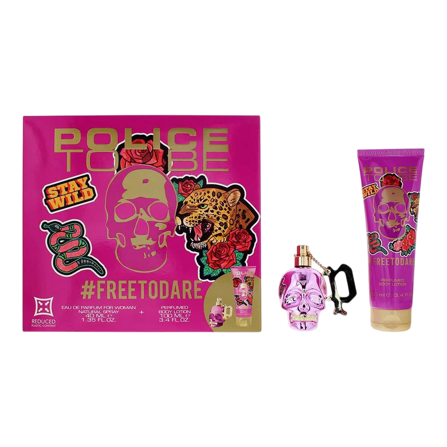 Set Police: To Be Free To Dare, Ενυδατική, Λοσιόν Σώματος, 100 ml + To Be Free To Dare, Eau De Parfum, Γυναικείο, 40 ml