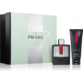 Set Prada: Luna Rossa Carbon, Eau De Toilette, Ανδρικό, 50 ml + Luna Rossa Carbon, Revitalized, Αφρόλουτρο, 75 ml