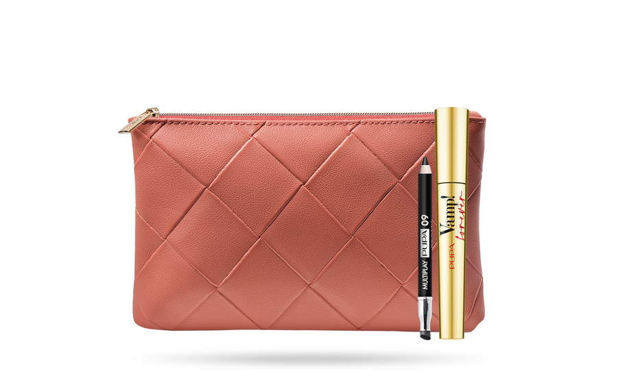 Set Pupa: Multiplay, Double-Ended, Eyeshadow & Kajal Eyeliner 2-In-1, 09, Deep Black, 1.2 g + Vamp! Mascara Forever, Paraben-Free, Waterproof, Mascara, 111, Black, 9 ml