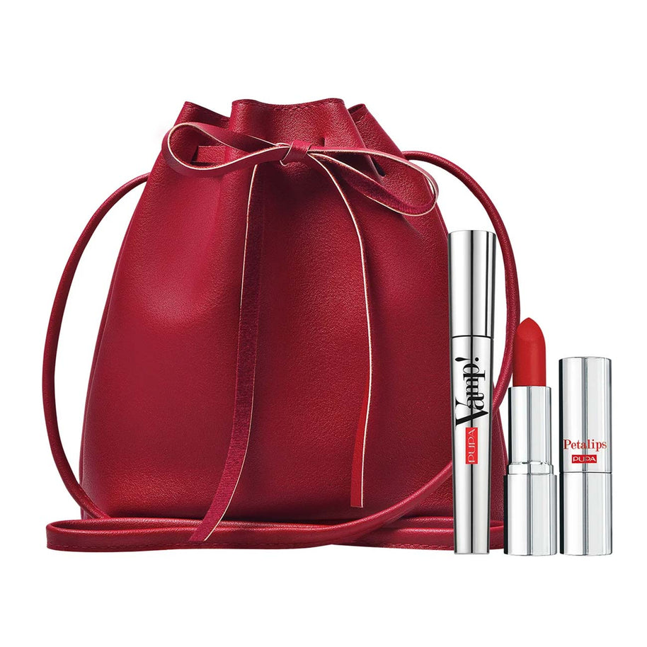 Set Pupa: Vamp! Definition, Paraben-Free, Waterproof, Lash Defining, Mascara, 001, Extra Black, 9 ml + Petalips, Paraben-Free, Matte, Cream Κραγιόν, 015, Dahlia Petal, 3.5 g