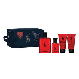 Set Ralph Lauren: Polo Red, Eau De Toilette, Ανδρικό, 125 ml + Polo Red, Eau De Toilette, Ανδρικό, 40 ml + Polo Red, Ενυδατικό, Balm Για Μετά το Ξύρισμα, 50 ml + Polo Red, Αφρόλουτρο & Σαμπουάν 2-Σε-1, 50 ml