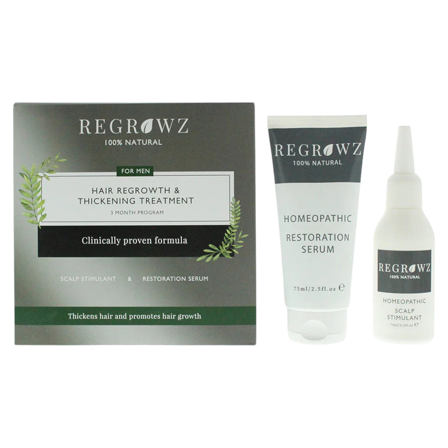 Σετ Regrowz: Homeopathic, Scalp Ορός, Restorative, 75 ml + Homeopathic, Scalp Cream Treatment, Hydrate & Protect, 75 ml