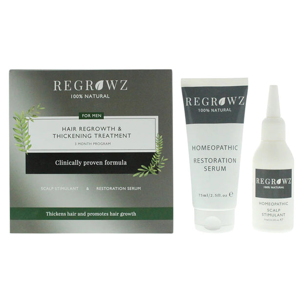 Σετ Regrowz: Homeopathic, Scalp Ορός, Restorative, 75 ml + Homeopathic, Scalp Cream Treatment, Hydrate & Protect, 75 ml